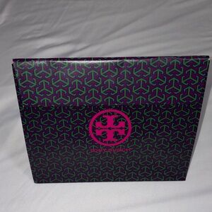 NEW Tory Burch Geometric Pattern Gift Bag in Pink and Green